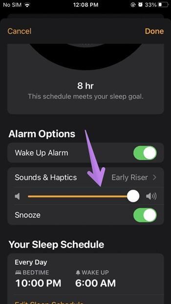 Cómo el subir volumen de alarma en iPhone (5)